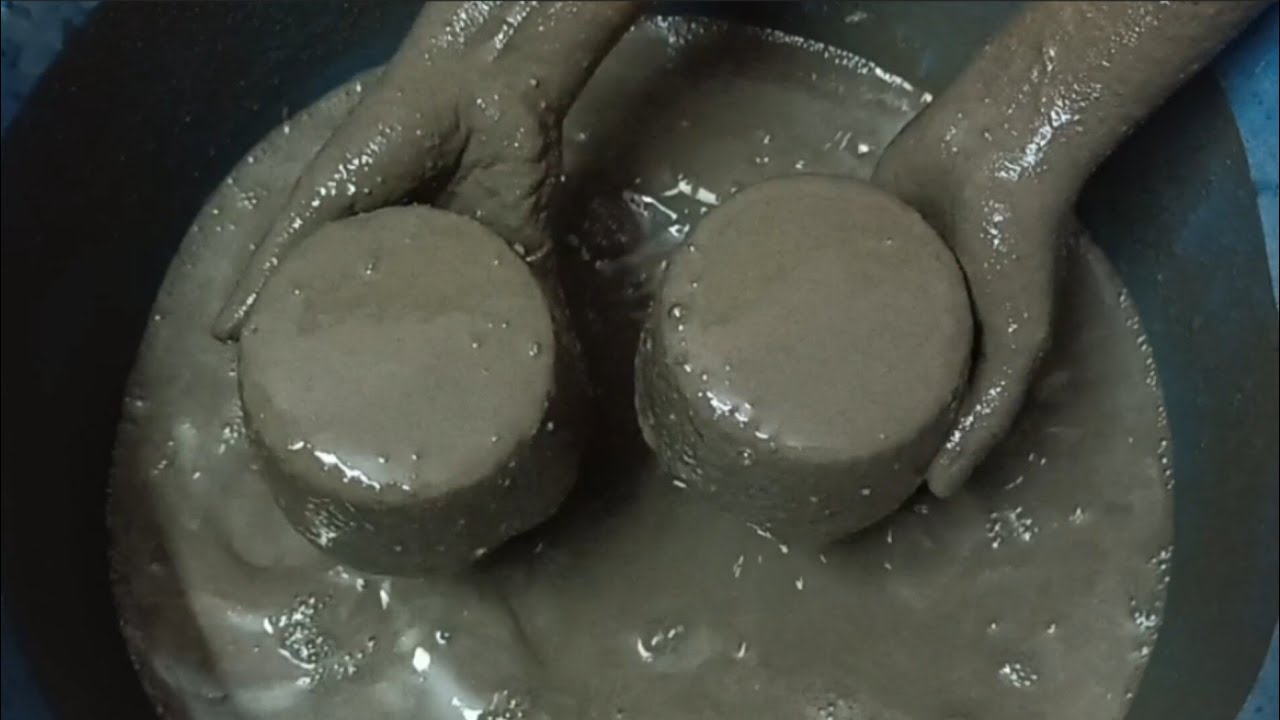 Soft Earthy🤤 Crunchy Pure Dirt Dipping+Crumbling in 💦 & Paste Mixing/Playing ASMR #1233