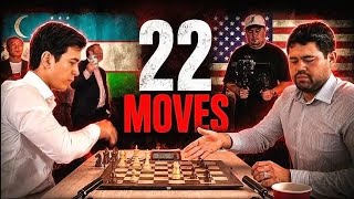 Nodirbek crushes Hikaru in just 22 moves | 🇺🇿UZBEKISTAN vs 🇺🇸USA