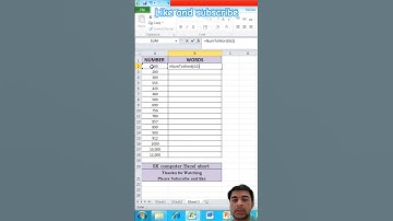 😯 How To Convert Numbers into Words in excel #excel #ytshorts #shorts #trendingshorts #viralshort