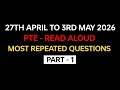 PTE Read Aloud (Part-1) April 2026 - Exam Prediction | Read Aloud PTE 2026 #pte