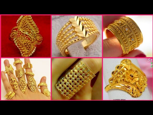 Latest Gold Ring Designs for Women | New Gold Ring Design for girls  #GoldRingDesigns - YouTube