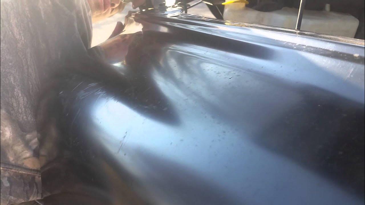 replacing dodge ram fender quarter panel repair part 4 - YouTube