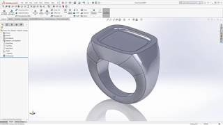 Signet Ring Build Tutorial (Industrial design in SOLIDWORKS) Update
