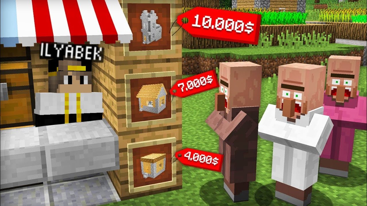 🤑QISHLOQILARNI UYINI OʻZIGA SOTDIM | MINECRAFT UZBEK TILIDA