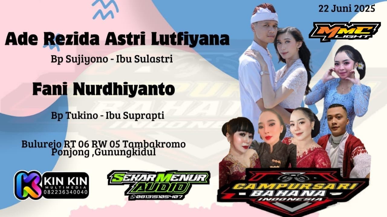 🔴📡Live PERNIKAHAN ADE & FANI || BAHANA MUSIC  || SEKAR MENUR AUDIO  || KIN KIN MULTIMEDIA