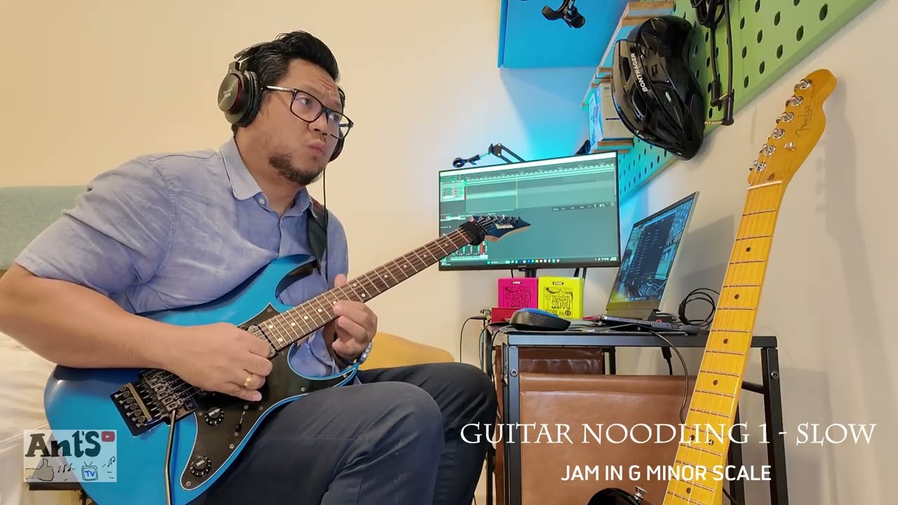 Guitar Noodling 1 - Slow in G Minor Scale 70 BPM