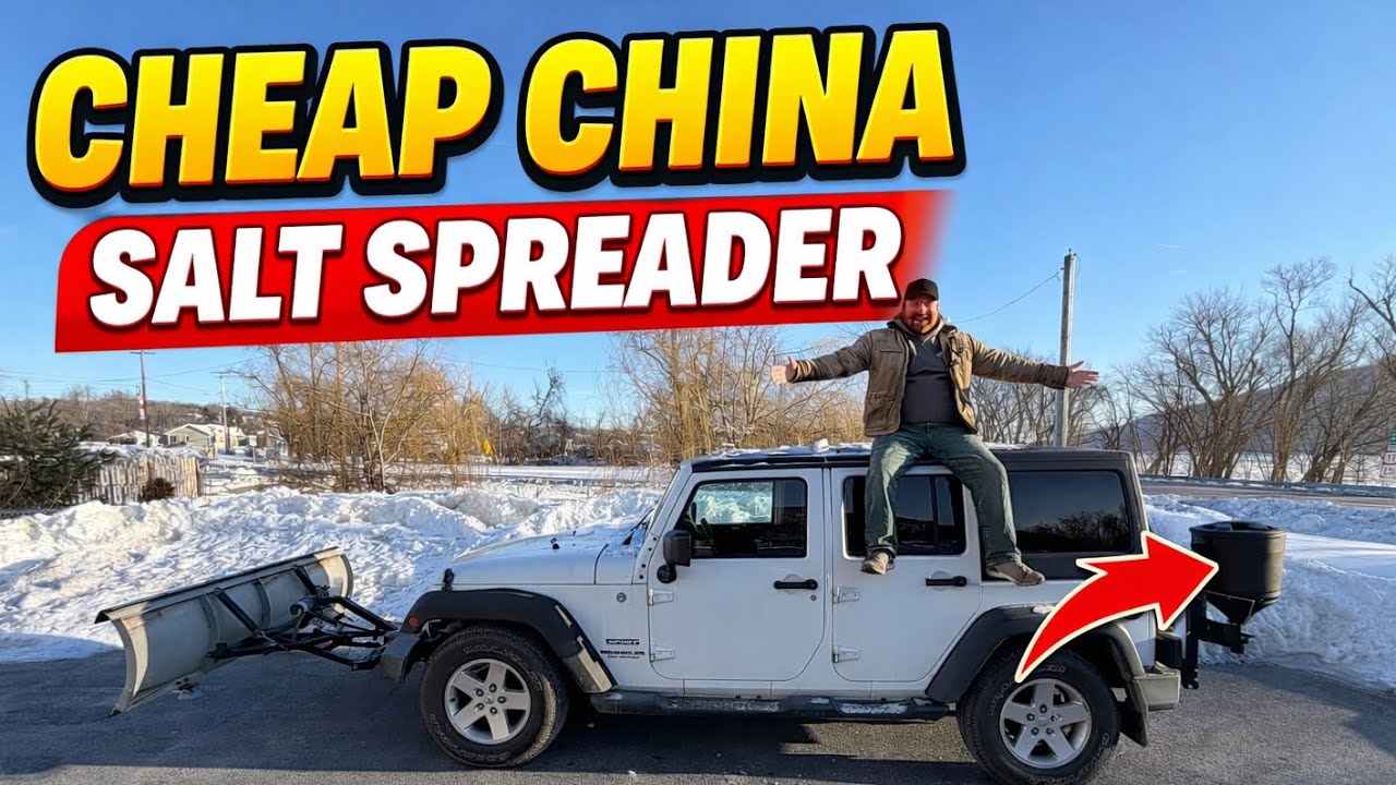Тестирование разбрасывателя соли Temu за 50 долларов на внедорожнике SNOW BEAST!