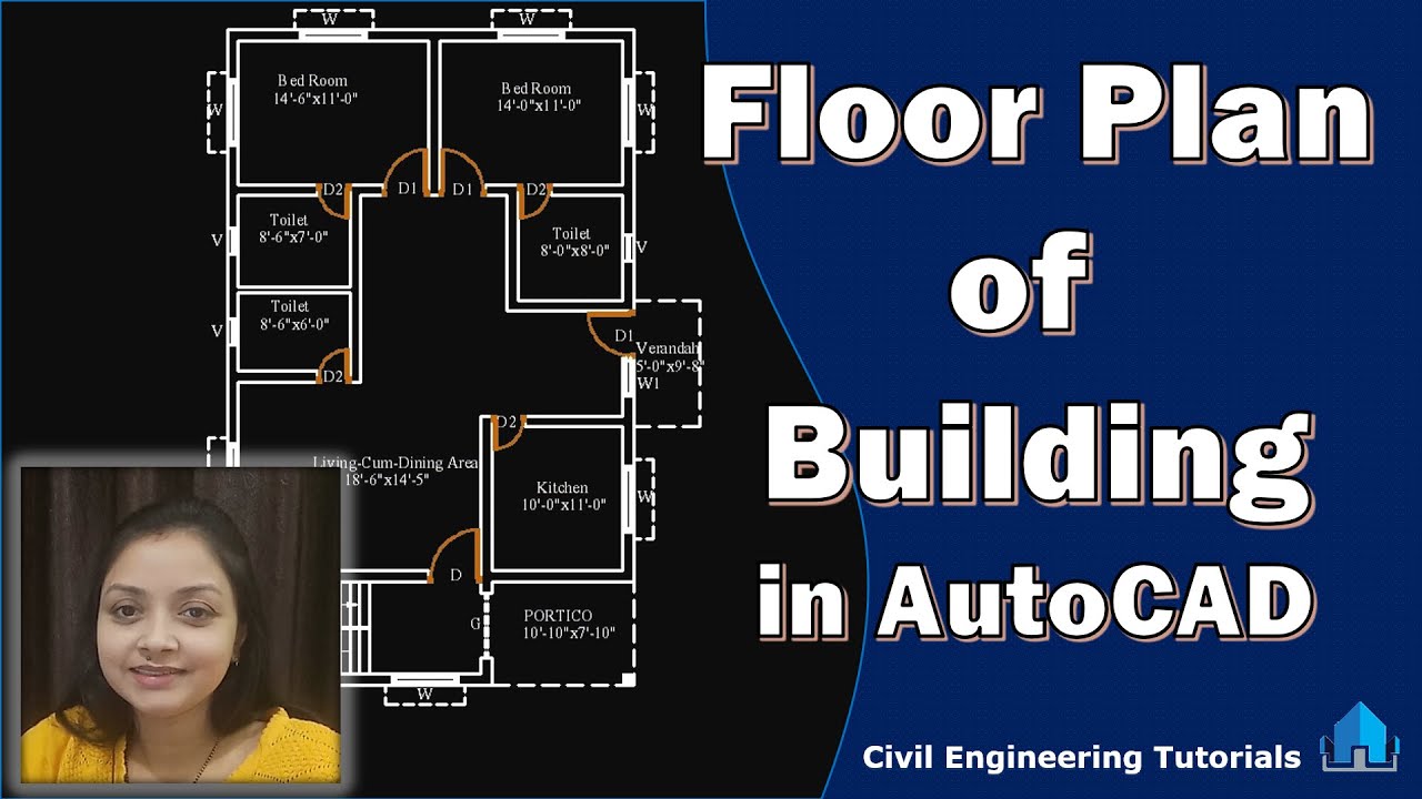  How to draw  a Floor Plan  of a Building in AutoCAD  