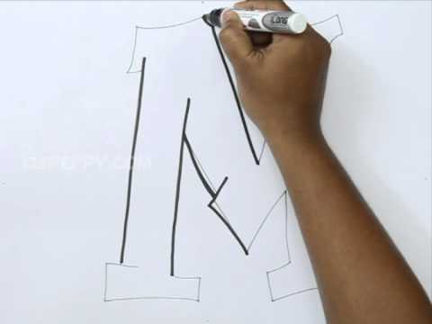 How to Draw Graffiti Letter M