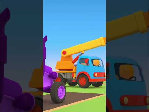 Tractores de colores y coches infantiles