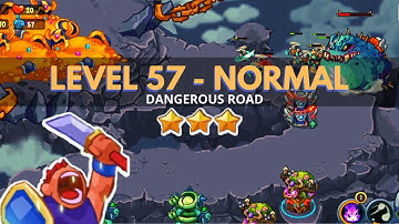 King of Defense: Level 57 NORMAL / DANGEROUS ROAD / with basic heroes