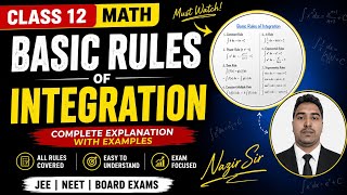 Basic Rules of Integration Explained | Integration Formula.Class 11 & 12 Maths #viralvideo #trending