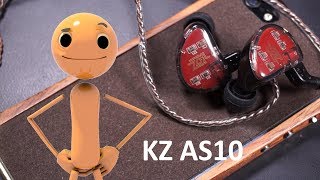 Knowledge Zenith KZ AS10 5BA HiFi In Ear Earphone Monitor With Mic