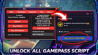 [ NEW ] FREE Gamepass Script Hack - ROBLOX SCRIPTS - Unlock All Gamepass, FREE Robux