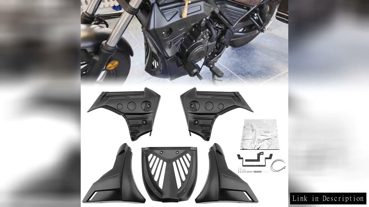 Matte Black Motorcycle Lower Engine Frame Fairing Cover Side Belly Pan Fender Under Body For Honda R