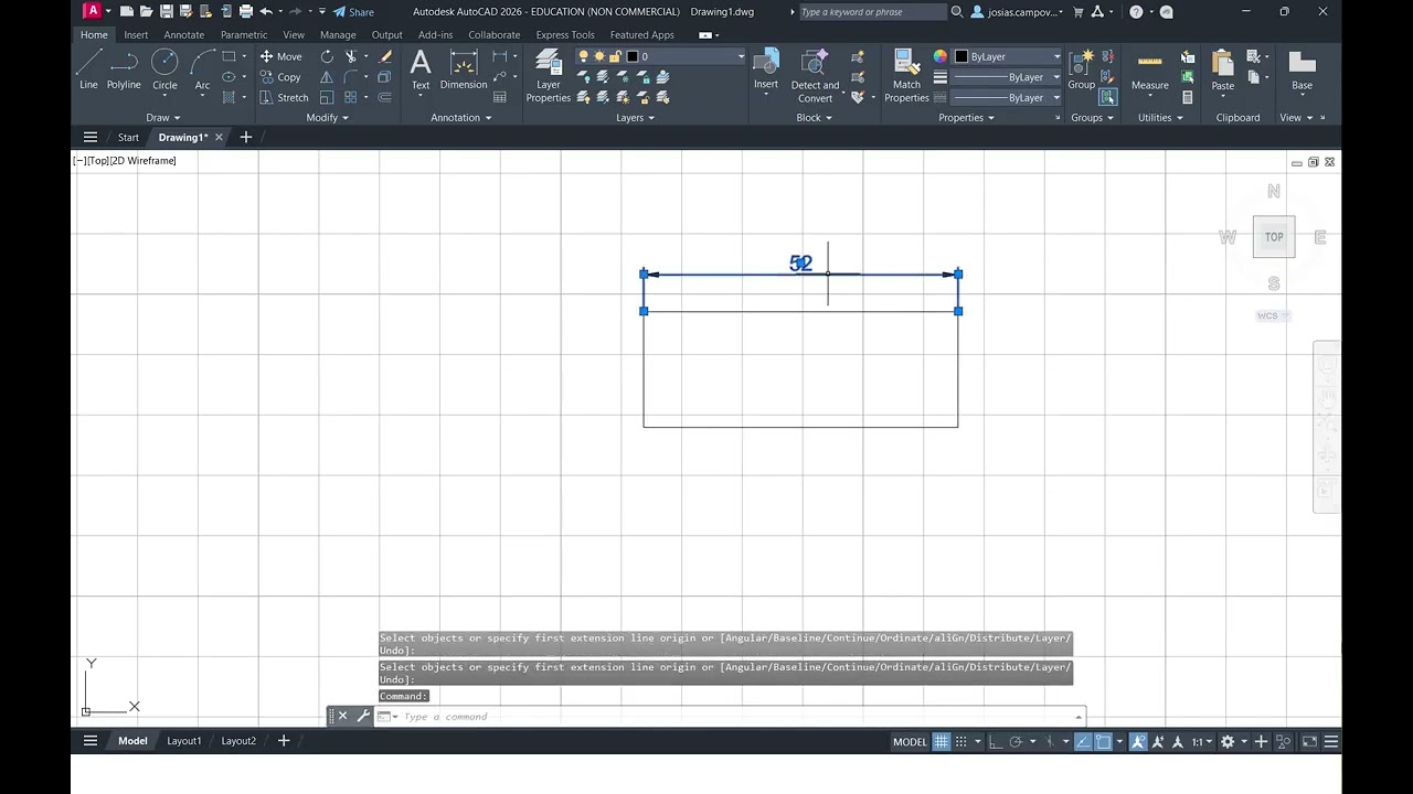 Uso de capas, bloques, acotación, rotulación y uso de estilos de textoy cotas.