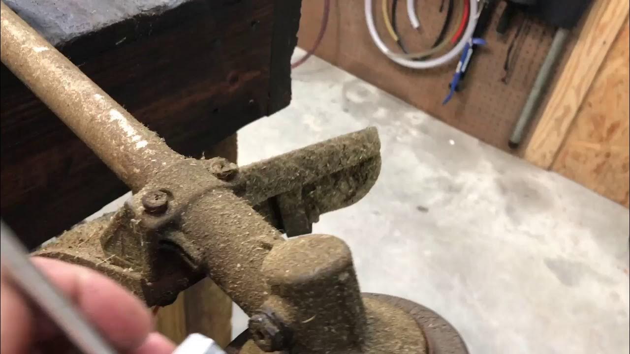 Stihl weed trimmer gear head grease fitting YouTube