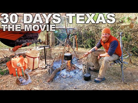 30 Day Survival Challenge - Texas: THE MOVIE (Catch \u0026 Cook)