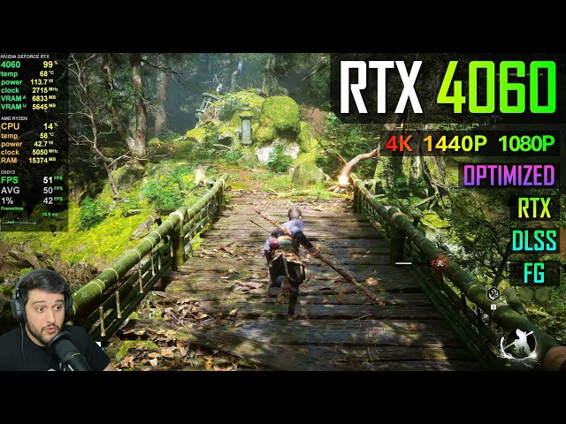 RTX 4060 - Black Myth: Wukong - Optimized Settings, Ray Tracing