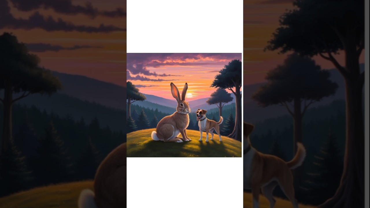 Giant Rabbit rescues the baby Dog 🐕🐕