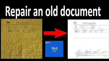 Repairing old documents in MS word