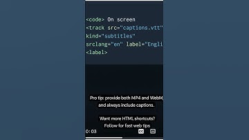 HTML video tag