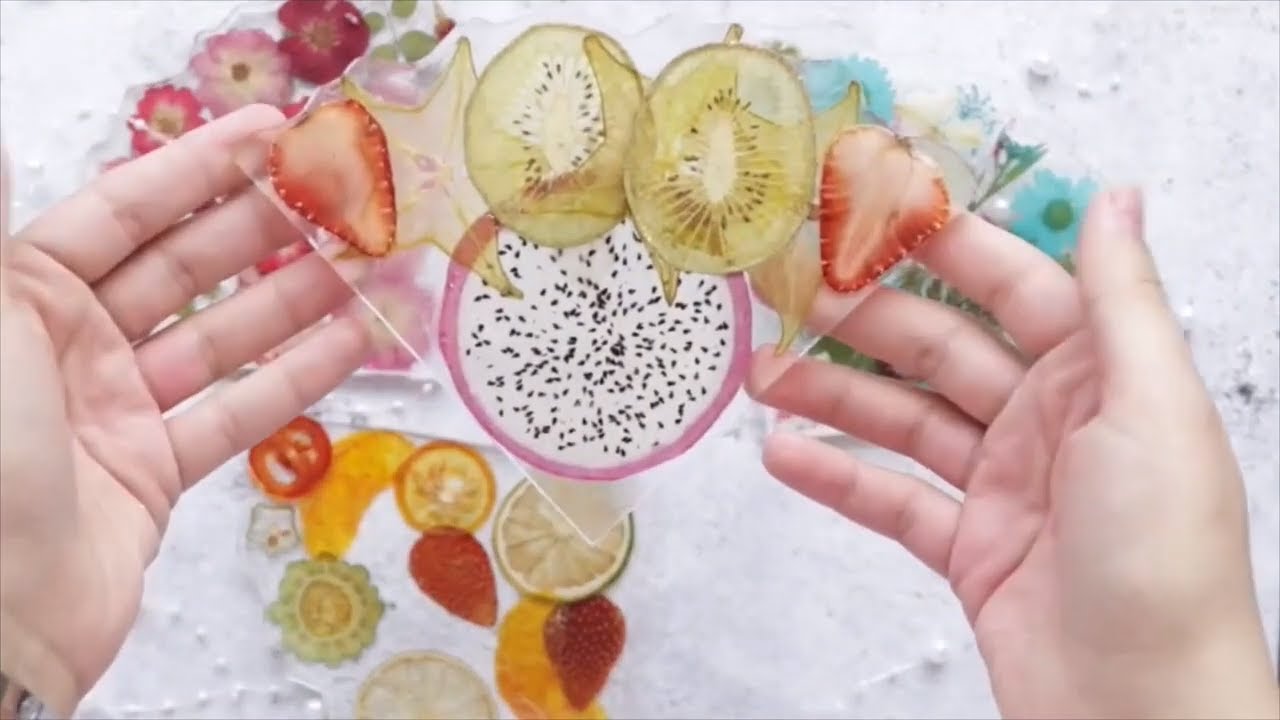 How to Make Fruits resin coasters  🌺😍🍓🍈