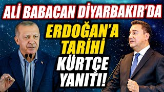 Ali Babacan Diyarbakırda Erdoğana Tarihi Kürtçe Yanıtı