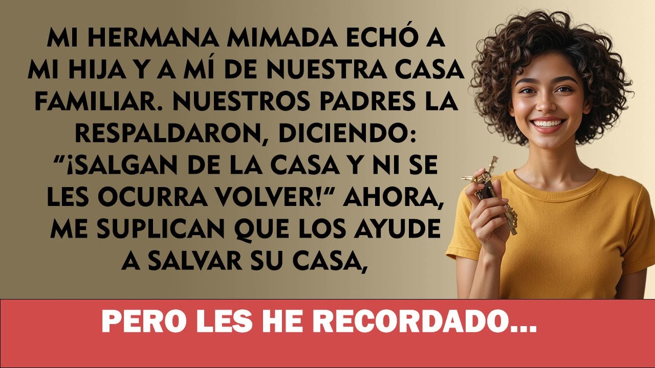 Mi hermana consentida nos echó de la casa familiar y mis padres la apoyaron