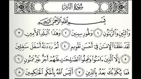 سورة التين القارئ حسن بن علي كنسارة