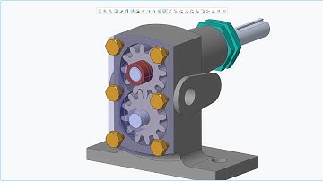 Rotary Gear Pump : All parts Designing, Assembly with Mechanism and Animation.