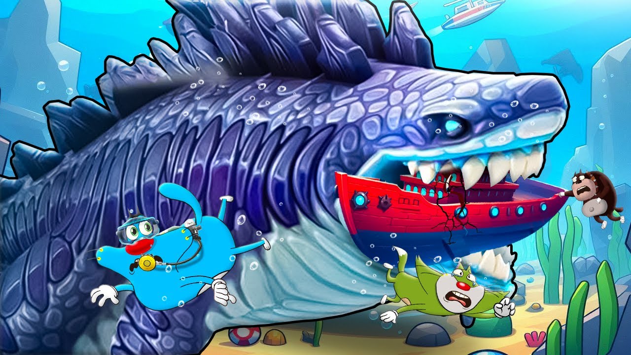 Roblox Oggy Get Cought By Godzilla Shark With Jack And Bob - YouTube
