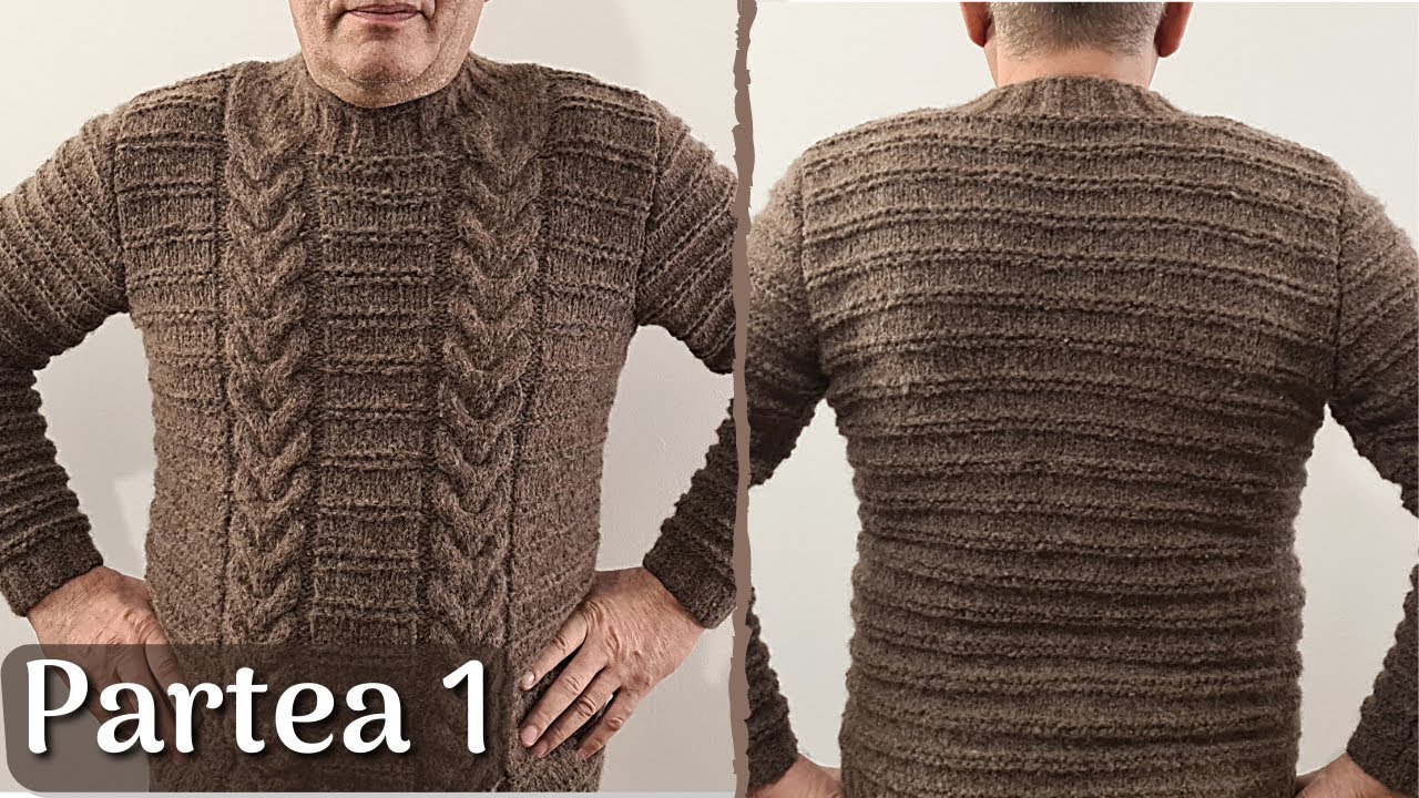 Obedient recorder Contain Cum tricotăm pulover clasic bărbătesc - PARTEA I - Tutorial pas cu pas -  YouTube