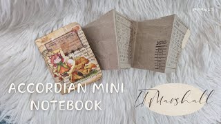 Creating A Unique Mini Accordion Pull-out Notebook From Discarded Desk Scraps