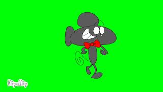 Squeaky The Mouse Running Green Screen
