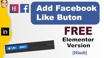 How to add facebook like button in wordpress elementor site in free [Hindi]