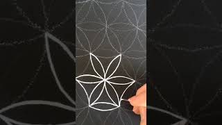 Painting flower of life with acrylic paint