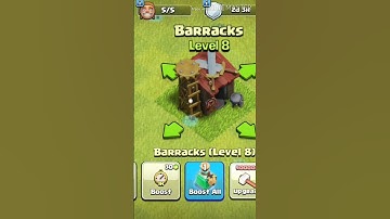 Barracks upgrade level 1 to Max level 15///coc/// #shorts