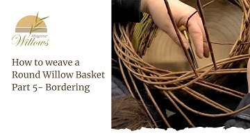 PART 5 How to weave a round willow basket - Bordering