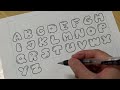 How to draw alphabet in bubble letters  graffiti letters