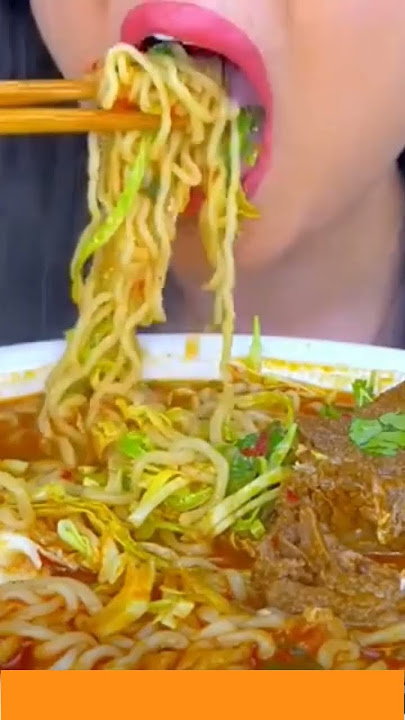 ASMR.. Seruputan Kuah Mie Bacok Buat Lapar... #shorts