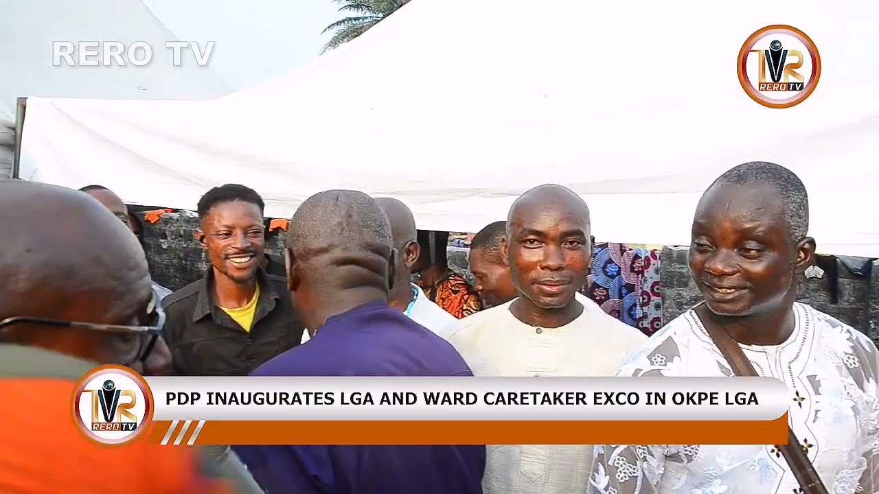 Mammoth crowd at Party Secretariat as PDP Inaugurates LGA and Ward Caretaker Exco in Okpe LGA 