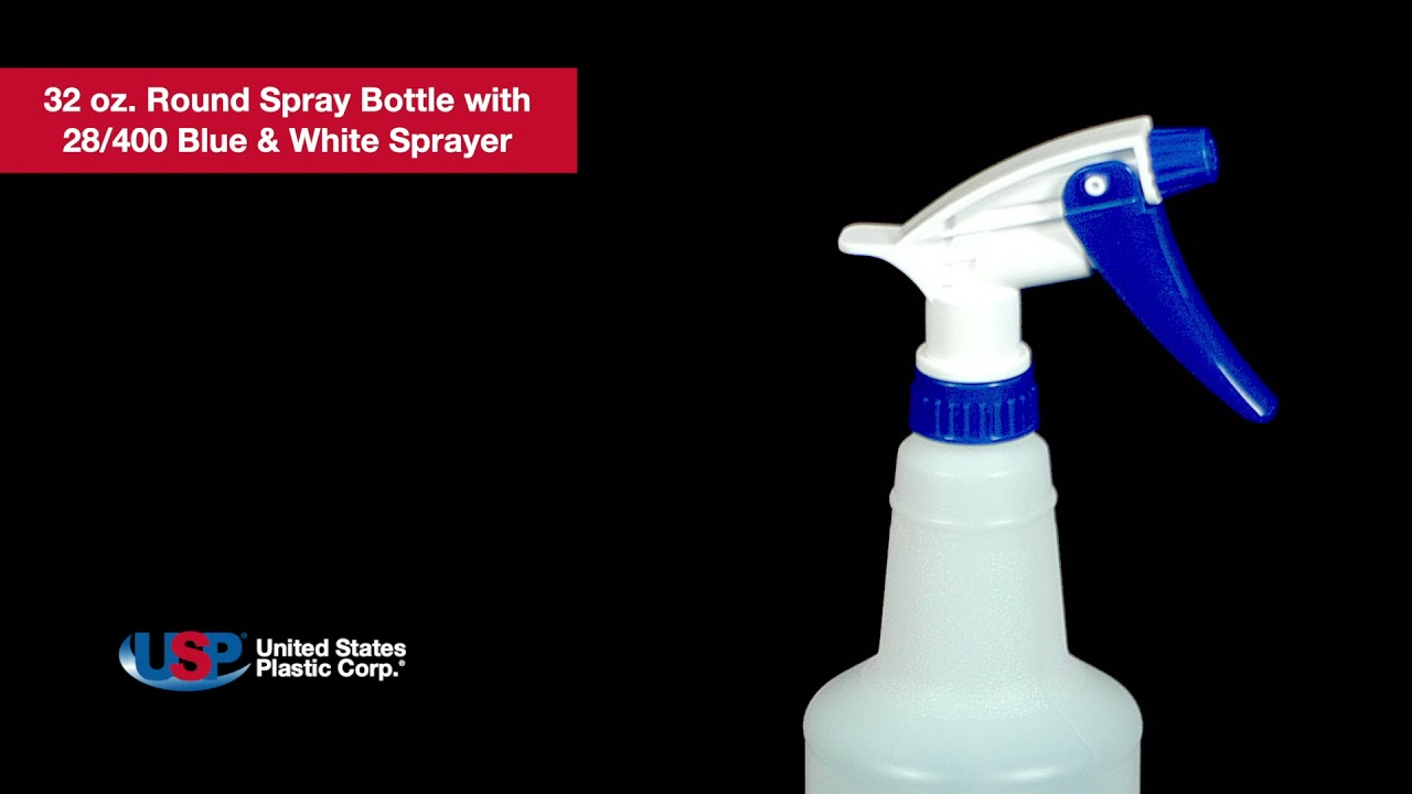 32 oz. White HDPE Trigger Spray Bottle (28-400)