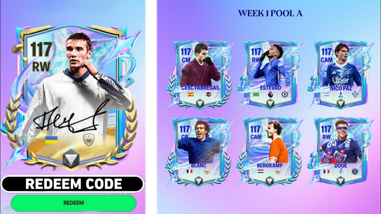 FREE 2x REDEEM CODE!! FUTURE STAR EVENT FC MOBILE | TOTY FINAL WEEK DRAFT REWARD FC MOBILE 26!