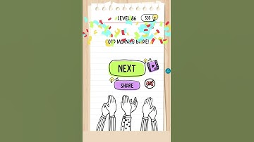 Brain test : level 86 - birdie has overslept. try shaking the tree.