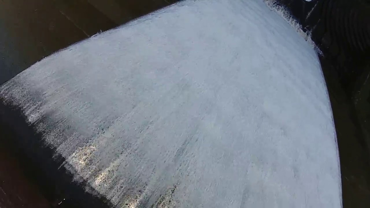 Boothwood Reservoir in flood, Calderdale, West Yorkshire 27/12/15