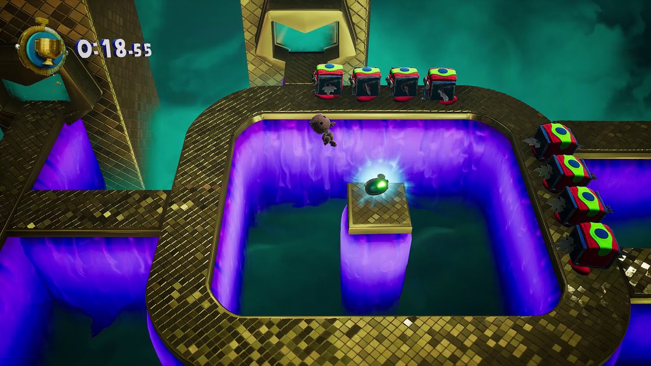 Gold Rank - Knitted Knights Trial 2: jumping The Queue - Sackboy: A Big Adventure