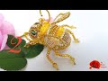 Брошь из бисера "ПЧЕЛА"/Брошь пчела/Пчела из бисера/Beaded brooch/Bee Brooch/2