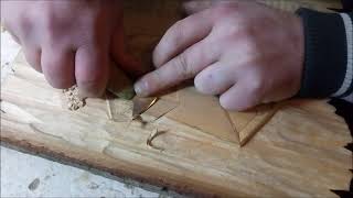 видео: Вырезаем панно, универсальным топориком. Резьба по дереву - Wood carving. картинка: Вырезаем панно, универсальным топориком. Резьба по дереву - Wood carving.