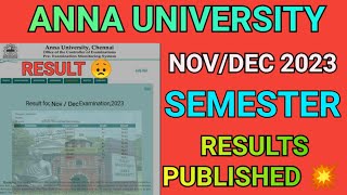 Anna University Nov/Dec 2023 Semester Result Published 🤒 | Engineering Exam Result Published 😱 | AU screenshot 2